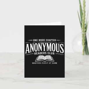 One more chapter anonymous readers club book lover card