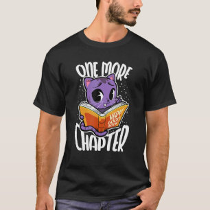 One More Chapter Cat Books Kitty Lover Bibliophile T-Shirt