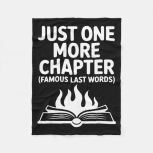 One more chapter funny book lover reading humour fleece blanket