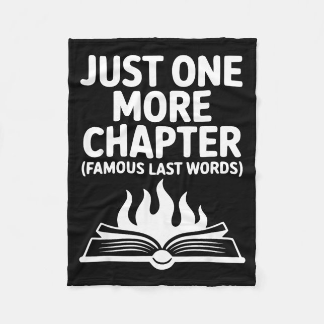 One more chapter funny book lover reading humour  fleece blanket (Front)