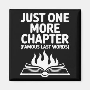 One more chapter funny book lover reading humour  magnet