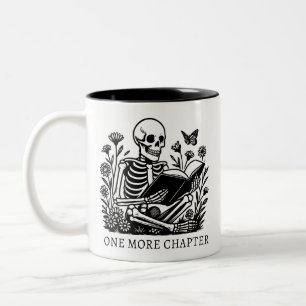 One More Chapter Quote For Book Lover Gift Coffee Two-Tone Coffee Mug