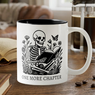 One More Chapter Quote For Book Lover Gift Coffee Two-Tone Coffee Mug