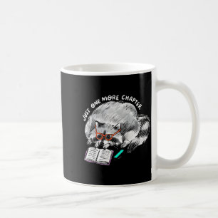 One more chapter racoon reading funny book lover coffee mug