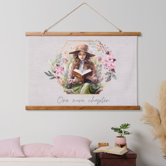 One More Chapter Textured Background Hanging Tapestry (Bedroom)