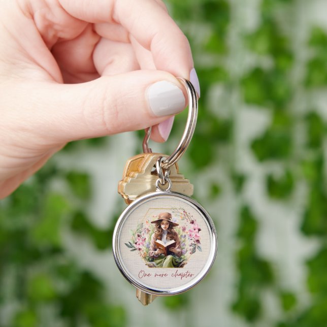 One More Chapter Textured Background Key Ring (Hand)