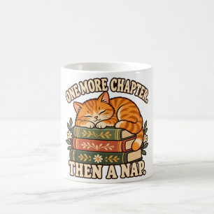 One More Chapter Then a Nap Sleeping Cat Book Love Coffee Mug