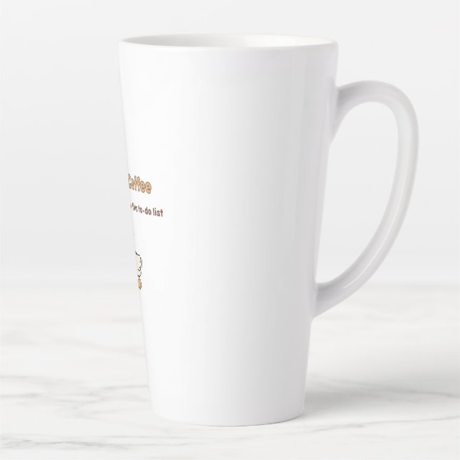 One More Coffee duck design Latte Mug (Right)