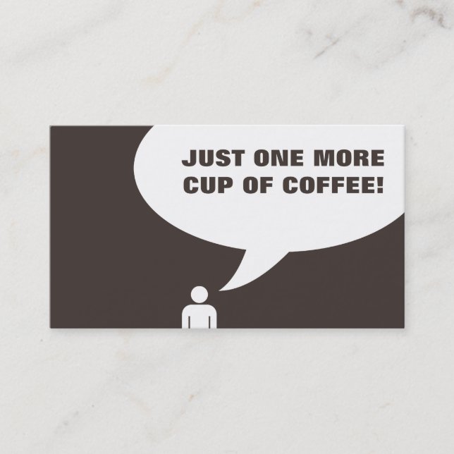 one more cup of coffee! (customer loyalty) loyalty card (Front)