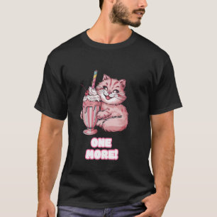 One More Cute Cat Drinking Milkshake T-Shirt