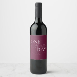 One More Day Rehearsal Dinner Cranberry Wine Label