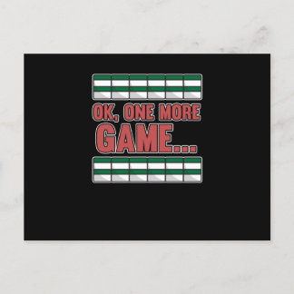 One More Game Mahjong Player Games Boys Girls Invitation Postcard