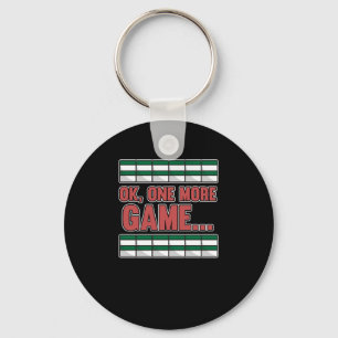One More Game Mahjong Player Games Boys Girls Key Ring