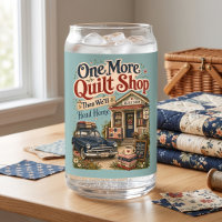 One More Quilt Shop Vintage Cottage Scene