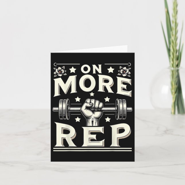 One More Rep Barbell Bodybuilding 1  Card (Front)