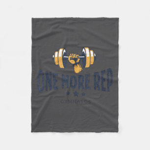 One More Rep - Funny Gym Sayings And Motivational  Fleece Blanket
