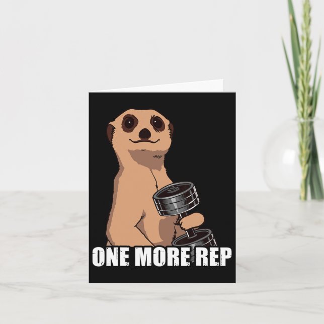 One More Rep Weight Sports Workout Gym Funny Bodyb Card (Front)