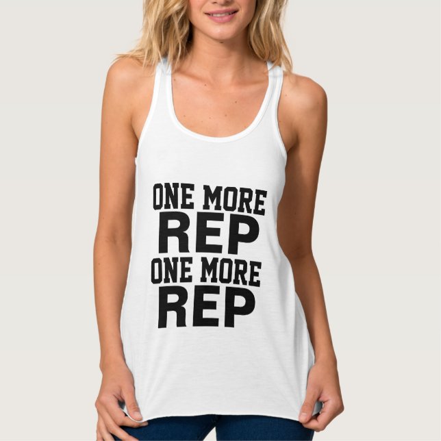 One More Rep Workout Motivation Singlet (Front)