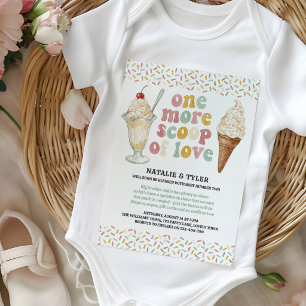 One More Scoop of Love Ice Cream Baby Sprinkle Invitation