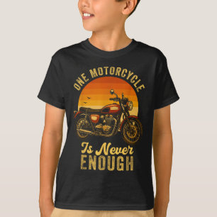 One Motorcycle Is Never Enough Retro Funny Biker  T-Shirt
