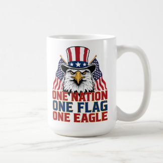 One Nation One Flag One Eagle Patriotic Coffee Mug