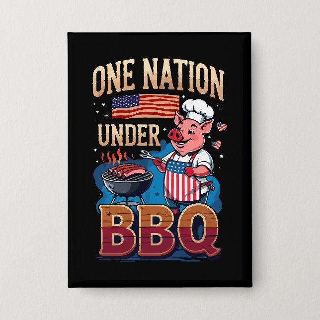 One Nation Under BBQ – Vintage Chef Grillmaster (Front)