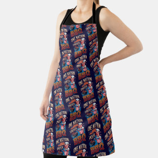 One Nation Under BBQ – Vintage Chef Grillmaster Apron