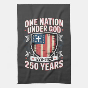 One Nation Under God 1776 2026 Tea Towel