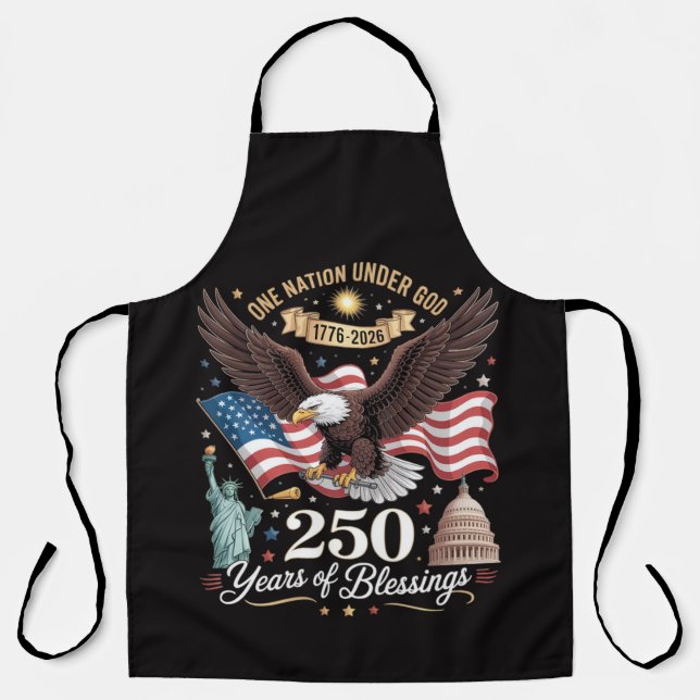 One Nation Under God 250 Years  Apron (Front)