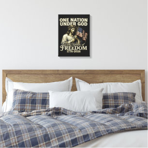 One Nation Under God 250 Years Blessings Canvas Print