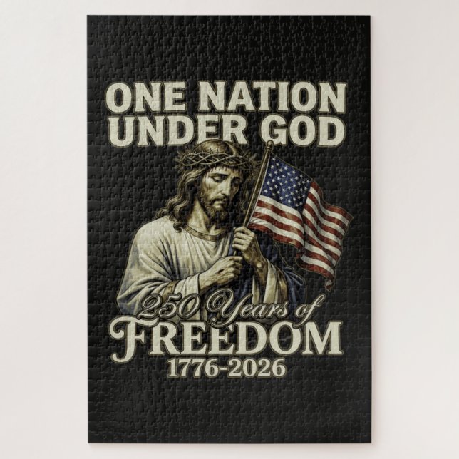 One Nation Under God 250 Years Blessings Jigsaw Puzzle (Vertical)