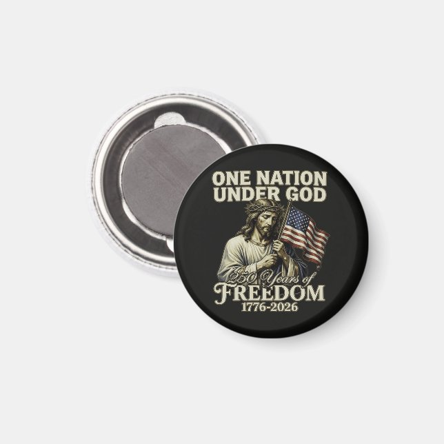 One Nation Under God 250 Years Blessings Magnet (Front/Back)