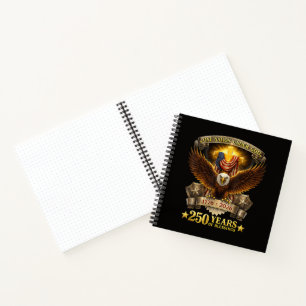 One Nation Under God 250 Years Blessings  Notebook
