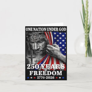 One Nation Under God 250 Years Dom 1776 2026 Card