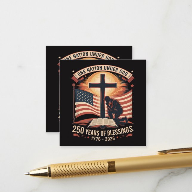 One Nation Under God 250 Years  Enclosure Card (Front/Back In Situ)