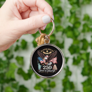 One Nation Under God 250 Years Key Ring