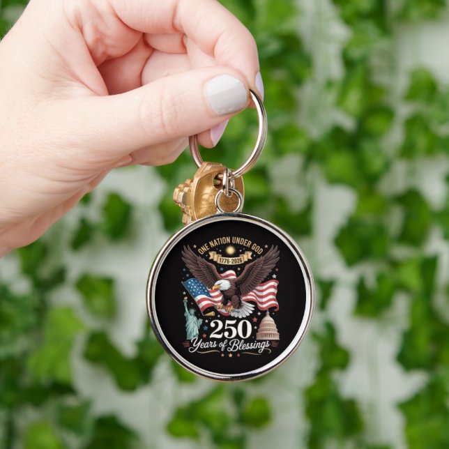 One Nation Under God 250 Years  Key Ring (Hand)