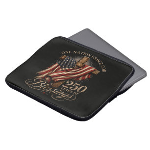 One Nation Under God 250 Years Laptop Sleeve