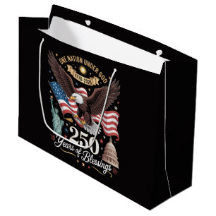 One Nation Under God 250 Years Large Gift Bag