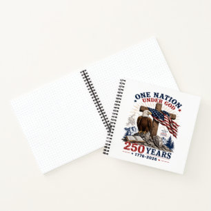 One Nation Under God 250 Years Notebook
