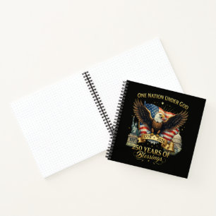 One Nation Under God 250 Years Notebook