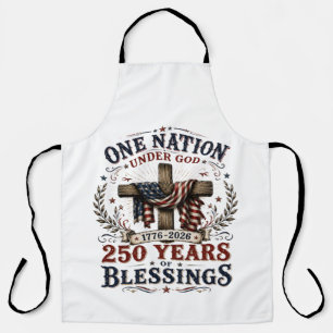 One Nation Under God 250 Years Of Blessings Apron