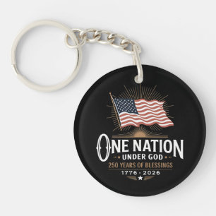 One Nation Under God 250 Years of Blessings Key Ring