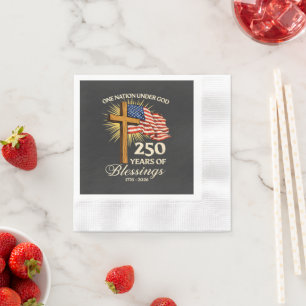 One Nation Under God  250 Years of Blessings Napkin