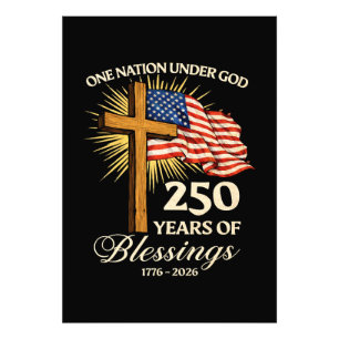 One Nation Under God  250 Years of Blessings Photo Print