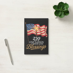 One Nation Under God 250 Years of Blessings Post-it Notes