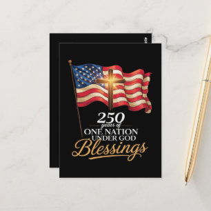 One Nation Under God 250 Years of Blessings Postcard
