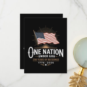 One Nation Under God 250 Years of Blessings Thank You Card