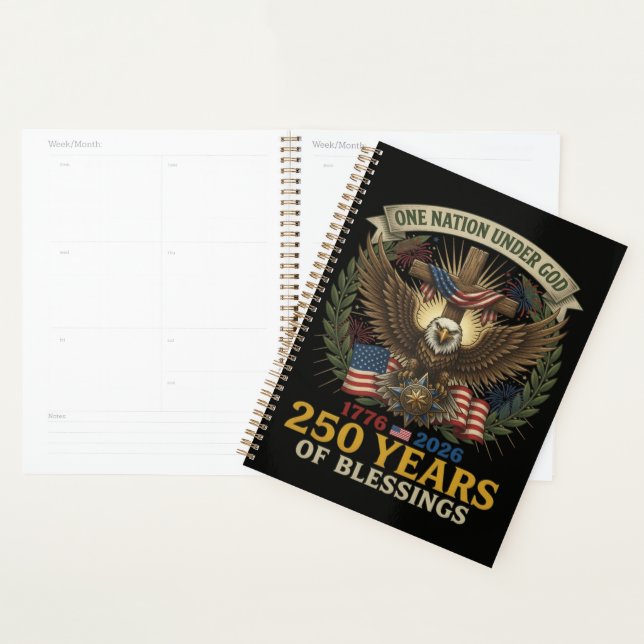 One Nation Under God 250 Years Planner (Display)