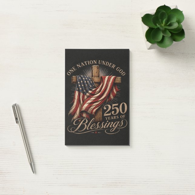 One Nation Under God 250 Years  Post-it Notes (Office)